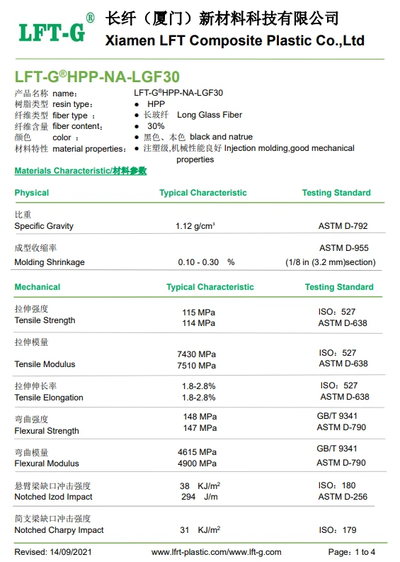 LFT-PP-LGF30-Data sheet